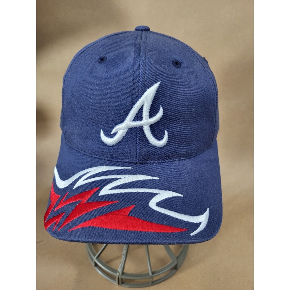 Vintage Atlanta Braves MLB Mens Adjustable Blue Red Shark tooth Cap/Hat Annco